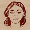 Simple Female Line Art Icon A single female figure in simple line art style.