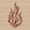 Flame Design Vector Graphic Vector graphic design featuring a fiery flame motif with sharp edges and clean lines.