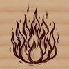 Beautiful Fire Shape SVG Graphic A stylized illustration of flames, created as a scalable vector graphic (SVG) design.