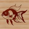Digital Goldfish Design SVG A digital illustration of a goldfish, ideal for vector art and design projects.