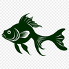 Beautiful Vector Fish Design A colorful illustration of a goldfish swimming in water, suitable for personal or commercial vector art projects.