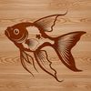 Beautiful Small Fish Design A digital representation of a small ornamental fish commonly kept as a pet.