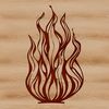 A stylized illustration of flames in a decorative shape, suitable for vector design and cutting machine use.