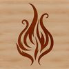 Fiery Graphic Icon SVG Vector illustration of a flame shape with fiery texture and edges.