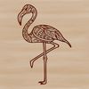 Ornate Bird Vector Graphic A stylized flamingo bird illustration in vector format.