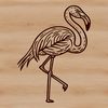 Beautiful Standing Flamingo SVG Design A colorful illustration of a standing flamingo with long legs and curved beak.