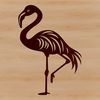 Flamingo Vector Design in One Leg Pose A stylized illustration of a flamingo standing on one leg, designed in vector format.