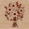 Mixed Flower Bouquet Vector Graphic A colorful bouquet of mixed flowers arranged in a decorative way.