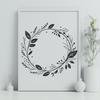 Beautiful Wreath Illustration An illustrative SVG wreath made with intricate shapes and lines.