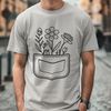 Wild Flower Embroidery Pocket Design A detailed vector illustration of a wild flower pocket design suitable for crafting and DIY projects.