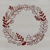 Beautiful Handmade Flower Garland Design A floral wreath designed as a vector image for various digital applications.
