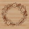 Customizable floral wreath clip art for digital crafting projects.