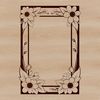 A decorative frame design featuring intricate floral patterns.