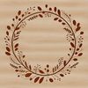 An SVG illustration of a decorative flower wreath with clean lines and scalable elements.