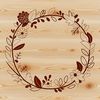 A floral wreath design made in vector format for graphic use.