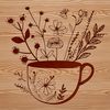 A simple cup design featuring a clean and minimalist style, suitable for various graphic designs.