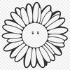 Free Editable Vector Daisies SVG A high-quality, editable vector graphic of a single daisy flower with detailed petals.