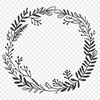Interconnected Flower Wreath Vector Art A floral wreath design made from intertwined flowers and foliage, suitable for cutting machines like Cricut.
