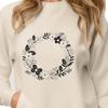 Beautiful Wreath SVG Template A floral wreath design created in vector format, suitable for cutting machines like Cricut or laser cutters.