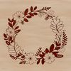 A floral wreath design created as an SVG file for digital use.