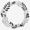 Beautiful Floral Wreath Design SVG Template A floral wreath designed as a digital template for cutting machines like Cricut and laser cutters.