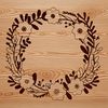 Beautiful Free Clipart Illustration A digital floral wreath illustration designed as vector art.