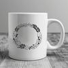 Illustration of a decorative floral wreath, suitable for digital and cutting machine use.