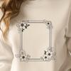 A digital frame design made from floral elements, ideal for vector art projects.