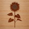 Sunflower Illustration in SVG Format A stylized illustration of a tall sunflower with large yellow petals and dark center.