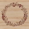 Elegant Floral Wreath Design SVG Template An editable clip art wreath template suitable for various cutting machines and digital designs.