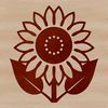 Vibrant Sunflower Art for Gardening and Nature Designs A simple line drawing of a sunflower in full bloom, suitable for gardening and nature-themed designs.
