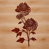 Vibrant Blooming Chrysanthemum A detailed illustration of a blooming Chrysanthemum flower in various colors.