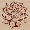 Decorative Succulent Vector Graphic A vector graphic of a succulent plant in a decorative design, suitable for gardening or craft projects.