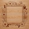 A digital vector frame design with floral patterns, suitable for cutting machines like Cricut or laser cutters.
