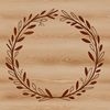 Floral wreath illustration in vector format.