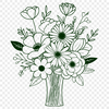 Colorful Flower Bouquet A colorful bouquet of flowers in various shapes and sizes, perfect for floral arrangements and decoration.