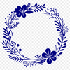Elegant Vector Wreath Ornament Design Decorative SVG illustration of a wreath with intricate details.