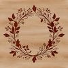 High-quality SVG wreath template featuring intricate floral patterns.
