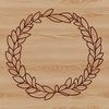 Traditional Wreath SVG Clip Art A high-quality SVG floral design featuring a traditional-style wreath with intricate details and curves.