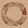 Beautiful Wreath Clip Art Vector Image A floral wreath design suitable for cutting machines like Cricut or laser cutters.