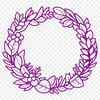 Floral Wreath Design Stencil An intricate floral design used as a stencil or template for crafting projects.