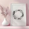 Beautiful Floral Garland Vector Floral wreath design created in vector art format for easy customization and editing.