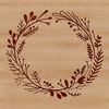 A detailed floral wreath design created as a vector art image.