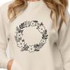 Vector Artwork - Beautiful Wreath Shape A digital floral wreath design made from intricate vector shapes.