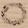 Floral Circle Art A circular floral arrangement composed of intertwined elements.