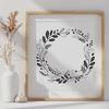 Vibrant Floral Wreath Design A digital floral wreath design made using vector art.