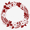 Beautiful SVG Leaf and Flower Arrangement A floral SVG design featuring a decorative wreath with leaves and flowers.