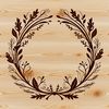 A circular floral design used as a template for crafting or digital art projects.