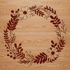 A floral wreath design created in vector format as a digital graphic.