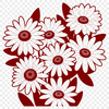 Simple White Daisy SVG Illustration A digital illustration of a single daisy flower with white petals and a yellow center, suitable for vector art designs.